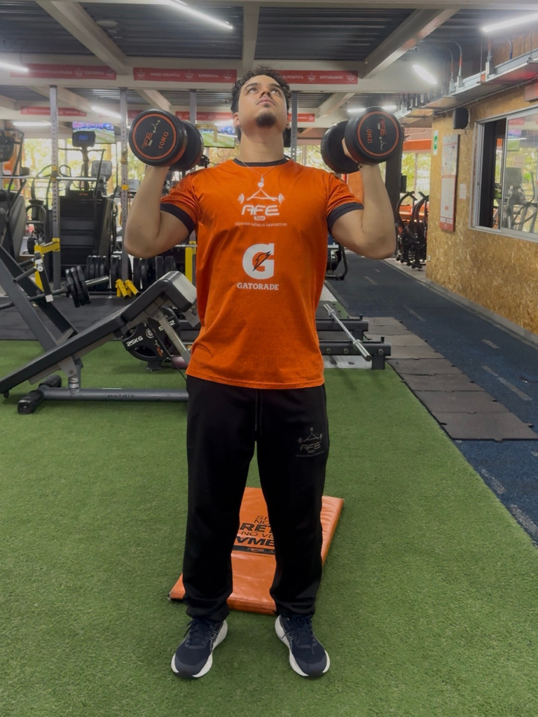 AFE GYM Press hombro con mancuerna 001
