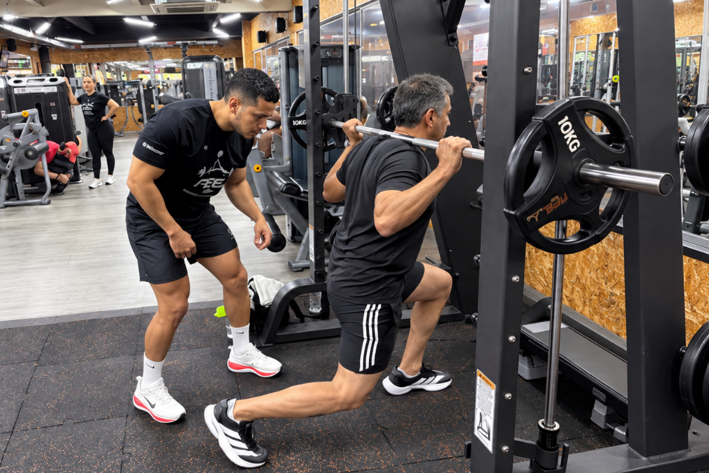AFE GYM Blog 01 Sept persona adulta entrenando con profesor